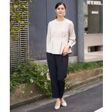 【洗える/イージーケア】サテンストレッチペプラムブラウス【セットアップ対応】 | a.v.v【WOMEN】 | 詳細画像10