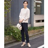 【洗える/イージーケア】サテンストレッチペプラムブラウス【セットアップ対応】 | a.v.v【WOMEN】 | 詳細画像11