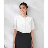 【ストレッチ/洗える】チャーム付きボウタイブラウス | a.v.v【WOMEN】 | 詳細画像12 