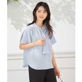 【洗える】ドビードットラッフルブラウス | a.v.v【WOMEN】 | 詳細画像1 