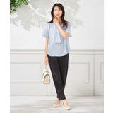 【洗える】ドビードットラッフルブラウス | a.v.v【WOMEN】 | 詳細画像5 