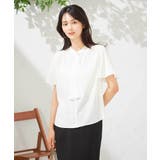 【洗える】ドビードットラッフルブラウス | a.v.v【WOMEN】 | 詳細画像8 