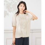 【洗える】配色ピンタックブラウス | a.v.v【WOMEN】 | 詳細画像1