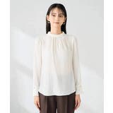 【洗える】プチハイネックギャザードビードットブラウス | a.v.v【WOMEN】 | 詳細画像29 