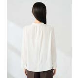 【洗える】プチハイネックギャザードビードットブラウス | a.v.v【WOMEN】 | 詳細画像31 