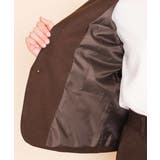 【セットアップ対応】ブラウン バーボタン付きキーネックジャケット | a.v.v【WOMEN】 | 詳細画像13