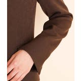 【セットアップ対応】ブラウン バーボタン付きキーネックジャケット | a.v.v【WOMEN】 | 詳細画像9