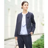 【洗える/イージーケア/ストレッチ】ダブルクロスキーネックジャケット | a.v.v【WOMEN】 | 詳細画像4 