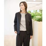 【洗える/イージーケア/ストレッチ】ダブルクロスキーネックジャケット | a.v.v【WOMEN】 | 詳細画像47 
