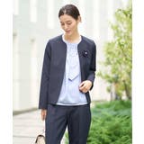 【洗える/イージーケア/ストレッチ】ダブルクロスキーネックジャケット | a.v.v【WOMEN】 | 詳細画像5 