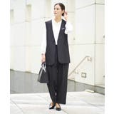 【洗える/イージーケア/ストレッチ】ダブルクロスVネックジレ | a.v.v【WOMEN】 | 詳細画像9 