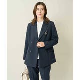 【洗える/イージーケア/ストレッチ】ダブルクロスダブルブレストジャケット | a.v.v【WOMEN】 | 詳細画像2 