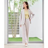 【洗える ストレッチ セットアップ対応】ダブルクロスVネックノーカラージャケット | a.v.v【WOMEN】 | 詳細画像10 