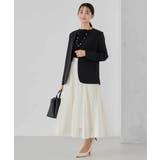 【洗える ストレッチ セットアップ対応】ダブルクロスVネックノーカラージャケット | a.v.v【WOMEN】 | 詳細画像14 