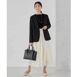 【洗える ストレッチ セットアップ対応】ダブルクロスVネックノーカラージャケット | a.v.v【WOMEN】 | 詳細画像15 