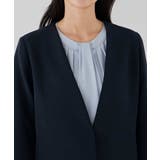 【洗える ストレッチ セットアップ対応】ダブルクロスVネックノーカラージャケット | a.v.v【WOMEN】 | 詳細画像21 