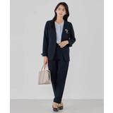 【洗える ストレッチ セットアップ対応】ダブルクロスVネックノーカラージャケット | a.v.v【WOMEN】 | 詳細画像4 