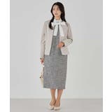 【洗える/ストレッチ/セットアップ対応】ダブルクロスキーネックジャケット | a.v.v【WOMEN】 | 詳細画像17