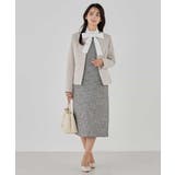 【洗える/ストレッチ/セットアップ対応】ダブルクロスキーネックジャケット | a.v.v【WOMEN】 | 詳細画像20