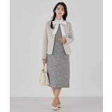 【洗える/ストレッチ/セットアップ対応】ダブルクロスキーネックジャケット | a.v.v【WOMEN】 | 詳細画像38 