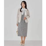 【洗える/ストレッチ/セットアップ対応】ダブルクロスキーネックジャケット | a.v.v【WOMEN】 | 詳細画像42 