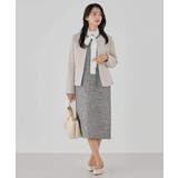 【洗える/ストレッチ/セットアップ対応】ダブルクロスキーネックジャケット | a.v.v【WOMEN】 | 詳細画像47 