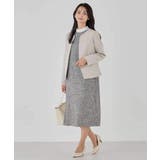 【洗える/ストレッチ/セットアップ対応】ダブルクロスキーネックジャケット | a.v.v【WOMEN】 | 詳細画像50 