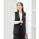 【洗える/ストレッチ/セットアップ対応】ダブルクロステーラードジレ | a.v.v【WOMEN】 | 詳細画像1 