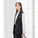 【洗える/ストレッチ/セットアップ対応】ダブルクロステーラードジレ | a.v.v【WOMEN】 | 詳細画像32 