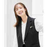 【洗える/ストレッチ/セットアップ対応】ダブルクロステーラードジレ | a.v.v【WOMEN】 | 詳細画像35 