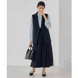 【洗える/ストレッチ/セットアップ対応】ダブルクロステーラードジレ | a.v.v【WOMEN】 | 詳細画像6 