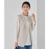 【洗える/ストレッチ/セットアップ対応】ダブルクロステーラードジレ | a.v.v【WOMEN】 | 詳細画像8 