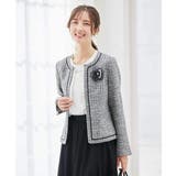 【ストレッチ】ツイードノーカラージャケット | a.v.v【WOMEN】 | 詳細画像1 