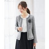 【ストレッチ】ツイードノーカラージャケット | a.v.v【WOMEN】 | 詳細画像3 