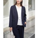 【洗える/イージーケア】ダブルクロスノーカラージャケット | a.v.v【WOMEN】 | 詳細画像1