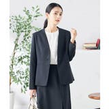 【洗える/ストレッチ/UVカット】麻調ストレッチノーカラージャケット | a.v.v【WOMEN】 | 詳細画像2
