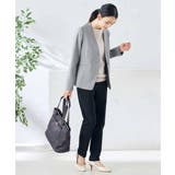 【洗える/ストレッチ/UVカット】麻調ストレッチノーカラージャケット | a.v.v【WOMEN】 | 詳細画像23