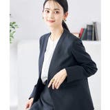 【洗える/ストレッチ/UVカット】麻調ストレッチノーカラージャケット | a.v.v【WOMEN】 | 詳細画像5