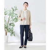 【洗える/ストレッチ/UVカット】麻調ストレッチキーネックジャケット | a.v.v【WOMEN】 | 詳細画像11