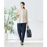 【洗える/ストレッチ/UVカット】麻調ストレッチキーネックジャケット | a.v.v【WOMEN】 | 詳細画像12