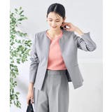 【洗える/ストレッチ/UVカット】麻調ストレッチキーネックジャケット | a.v.v【WOMEN】 | 詳細画像17