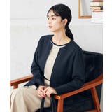 【洗える/ストレッチ/UVカット】麻調ストレッチキーネックジャケット | a.v.v【WOMEN】 | 詳細画像3