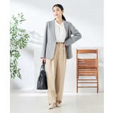 【洗える/ストレッチ/UVカット】麻調ストレッチテーラードジャケット | a.v.v【WOMEN】 | 詳細画像13 