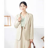 【洗える/ストレッチ/UVカット】麻調ストレッチテーラードジャケット | a.v.v【WOMEN】 | 詳細画像7 