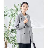 【洗える/ストレッチ/UVカット】麻調ストレッチダブルブレストジャケット | a.v.v【WOMEN】 | 詳細画像12 