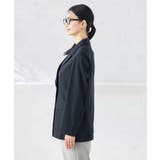 【洗える/ストレッチ/UVカット】麻調ストレッチダブルブレストジャケット | a.v.v【WOMEN】 | 詳細画像18 