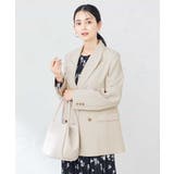 【洗える/ストレッチ/UVカット】麻調ストレッチダブルブレストジャケット | a.v.v【WOMEN】 | 詳細画像8 