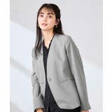 【洗える/UVカット】リネンライクストレッチノーカラージャケット | a.v.v【WOMEN】 | 詳細画像16 