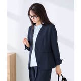 【洗える/UVカット】リネンライクストレッチノーカラージャケット | a.v.v【WOMEN】 | 詳細画像2 