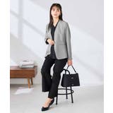 【洗える/UVカット】リネンライクストレッチノーカラージャケット | a.v.v【WOMEN】 | 詳細画像21 